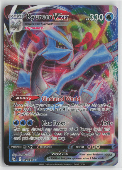 Kyurem VMAX Ultra Rare Holo SWSH11 049/196 NM