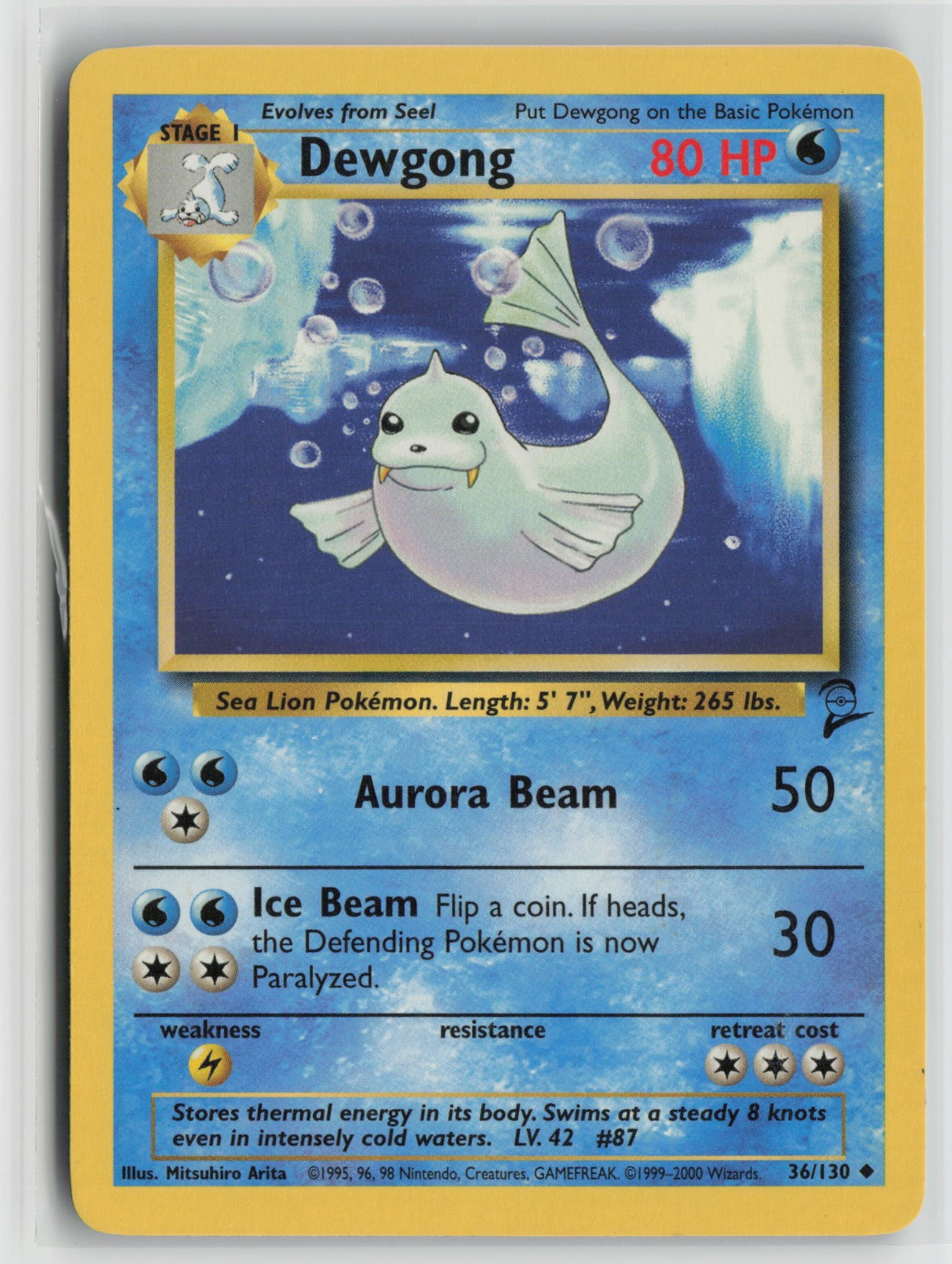 Dewgong Uncommon BS2 036/130 DMG