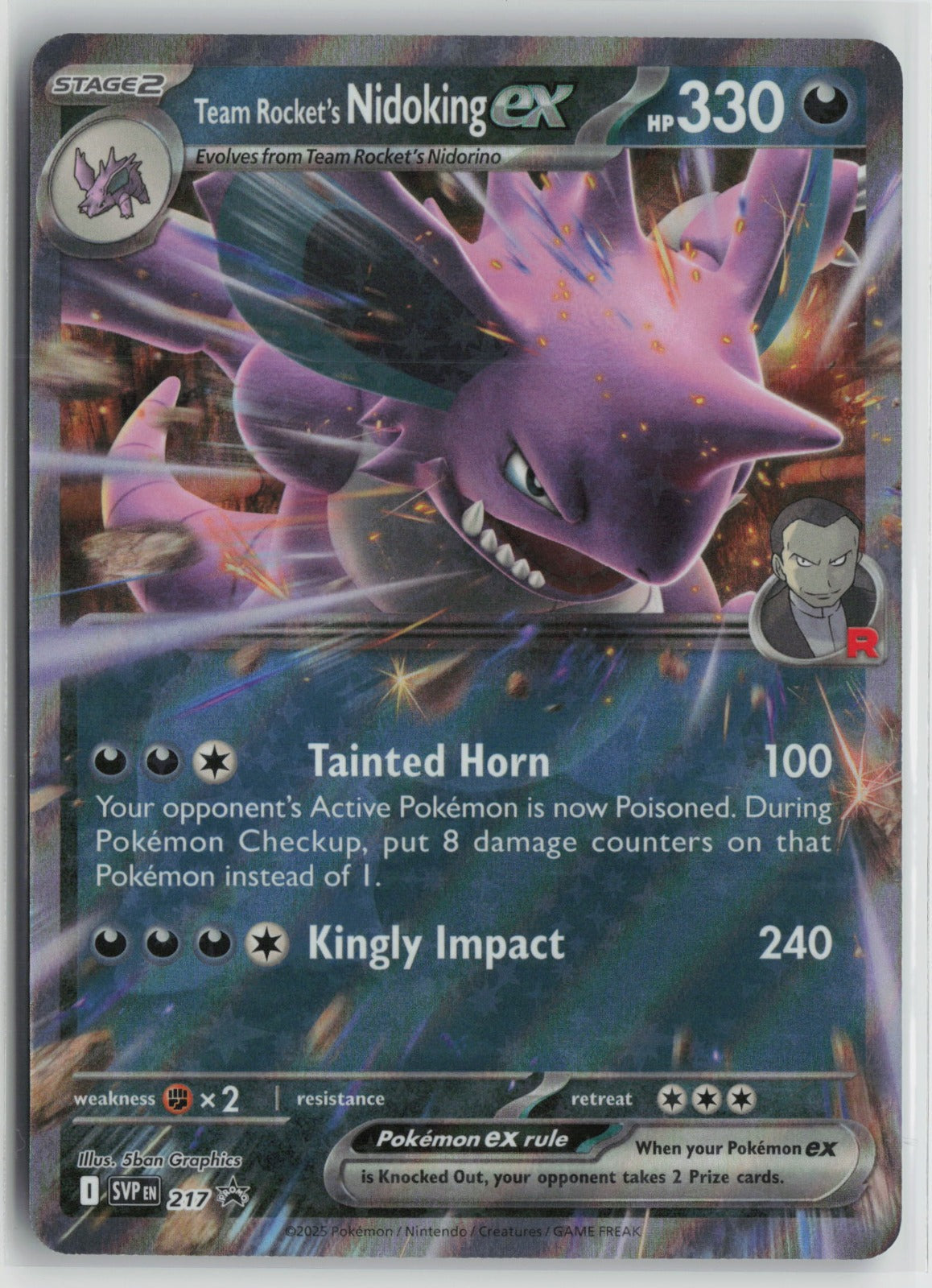 Team Rocket's Nidoking ex - Promo Holo SVP 217 NM