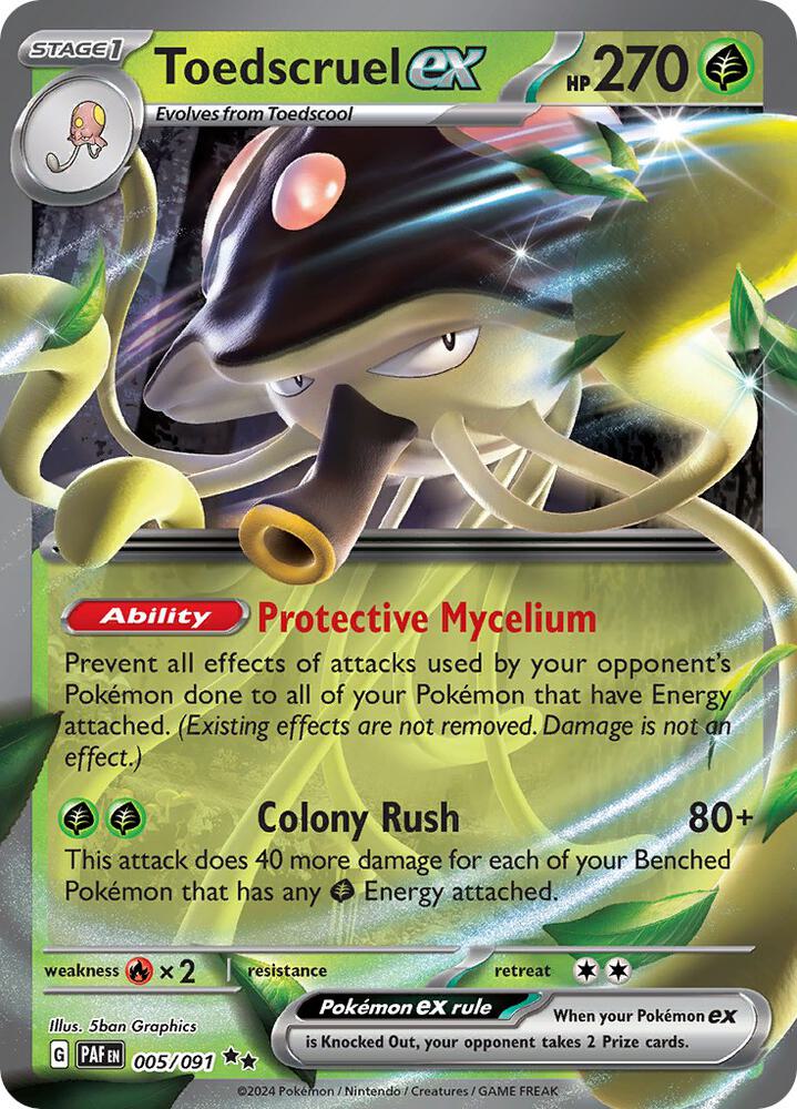 Toedscruel ex Double Rare Holo PAF 005/091 NM
