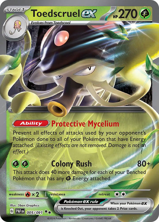 Toedscruel ex Double Rare Holo PAF 005/091 NM