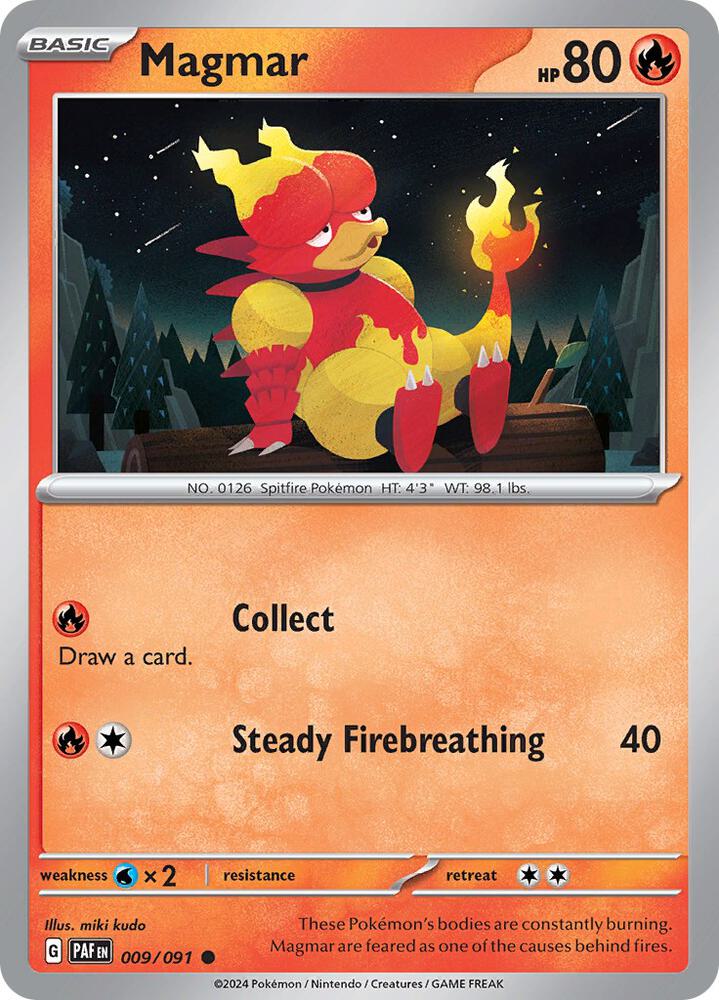 Magmar Common Regular PAF 009/091 NM