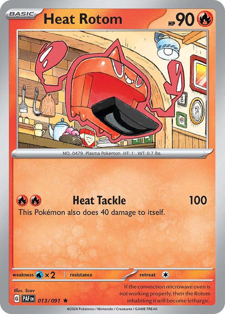 Heat Rotom Rare Holo PAF 013/091 NM