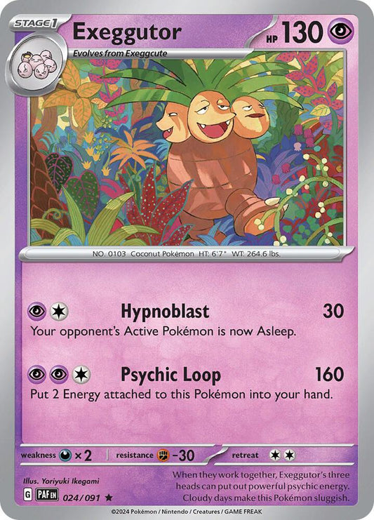 Exeggutor Rare Holo PAF 024/091 NM