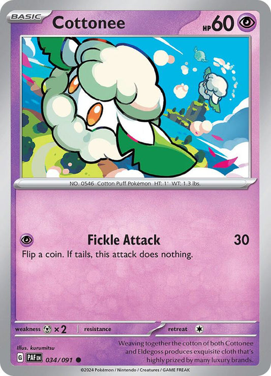 Cottonee Common Regular PAF 034/091 NM