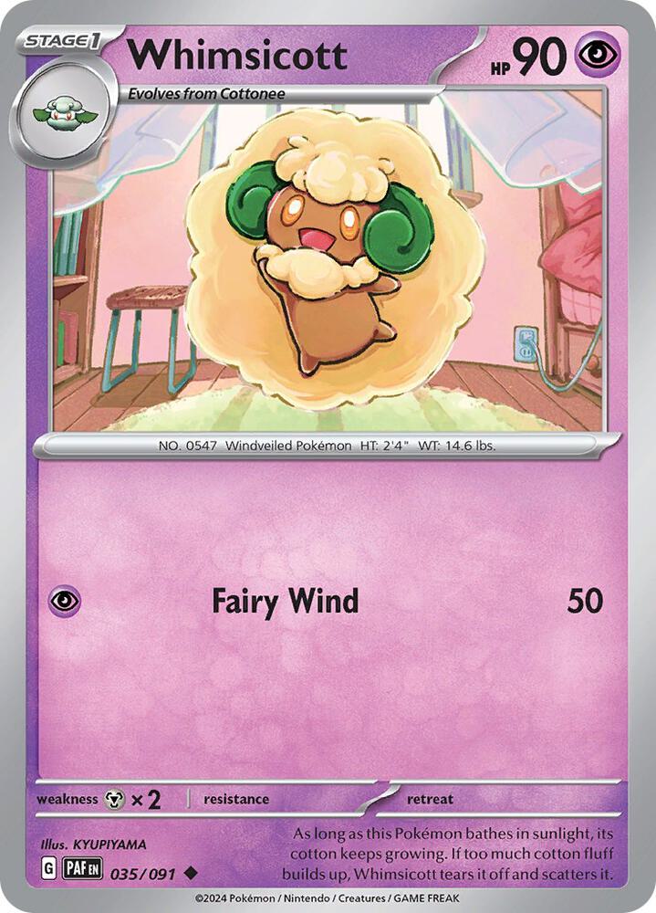 Whimsicott Uncommon Regular PAF 035/091 NM