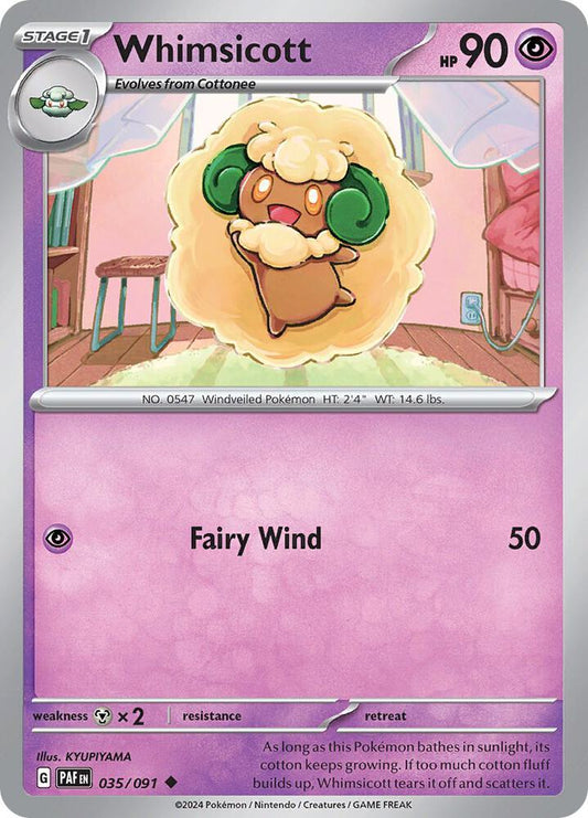 Whimsicott Uncommon Regular PAF 035/091 NM
