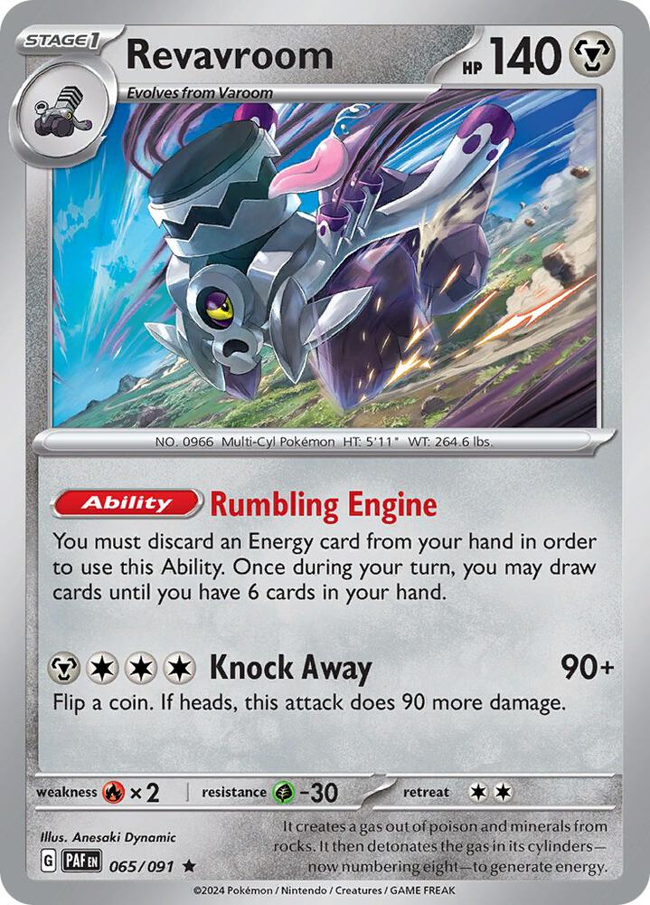 Revavroom Rare Holo PAF 065/091 NM