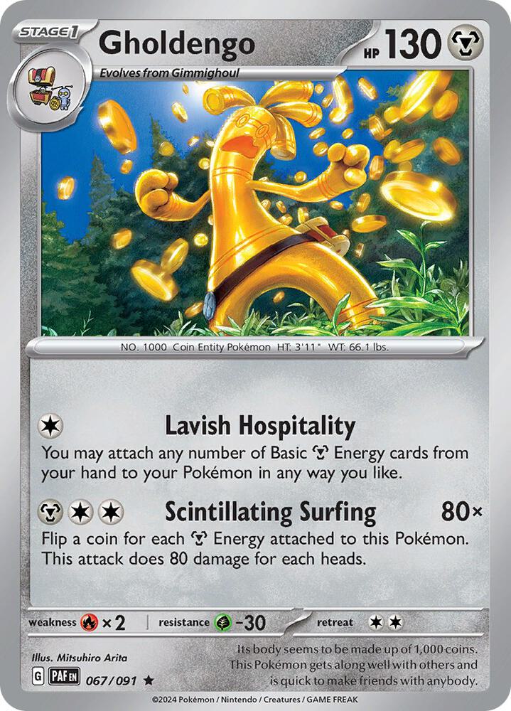 Gholdengo Rare Holo PAF 067/091 NM