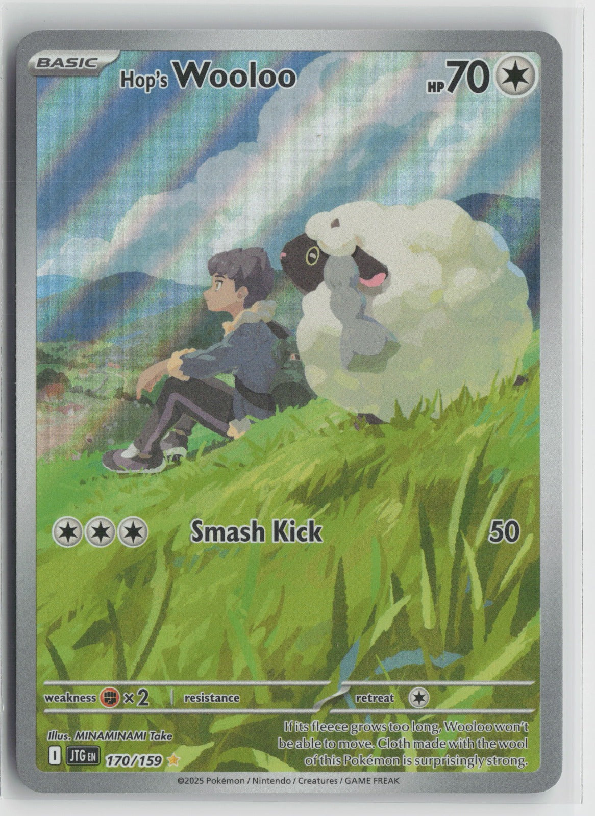 Hop's Wooloo Illustration Rare Holo JTG 170/159 NM
