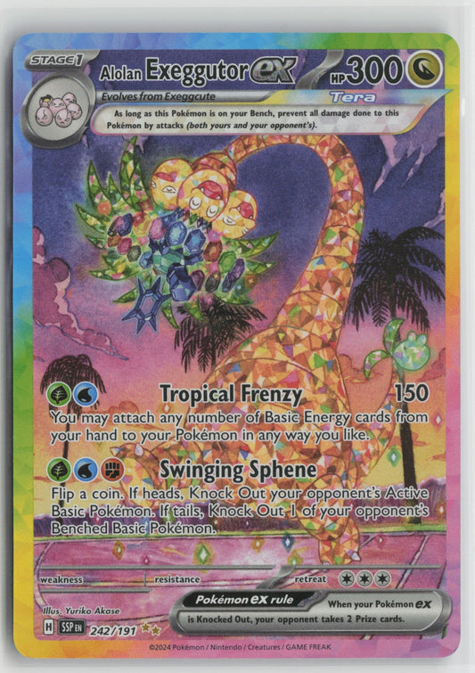 Alolan Exeggutor ex Special Illustration Rare Holo SSP 242/191 NM