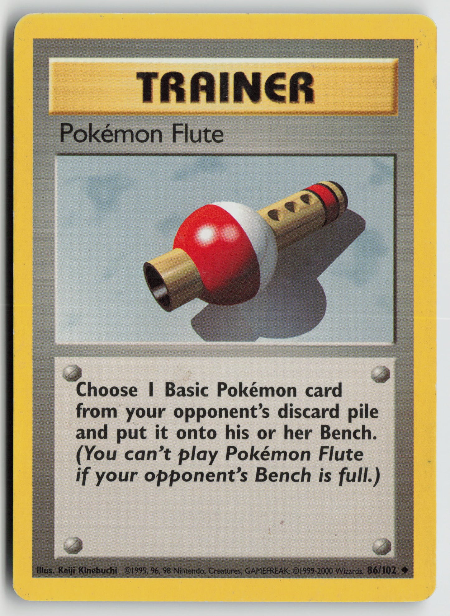 Pokemon Flute Uncommon Base Set 086/102 DMG