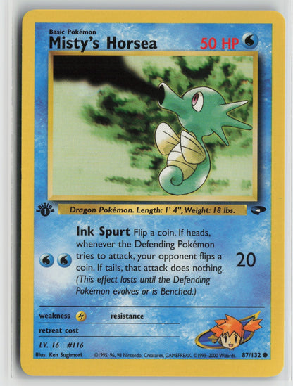 Misty's Horsea Common 1st Edition G2 087/132 NM