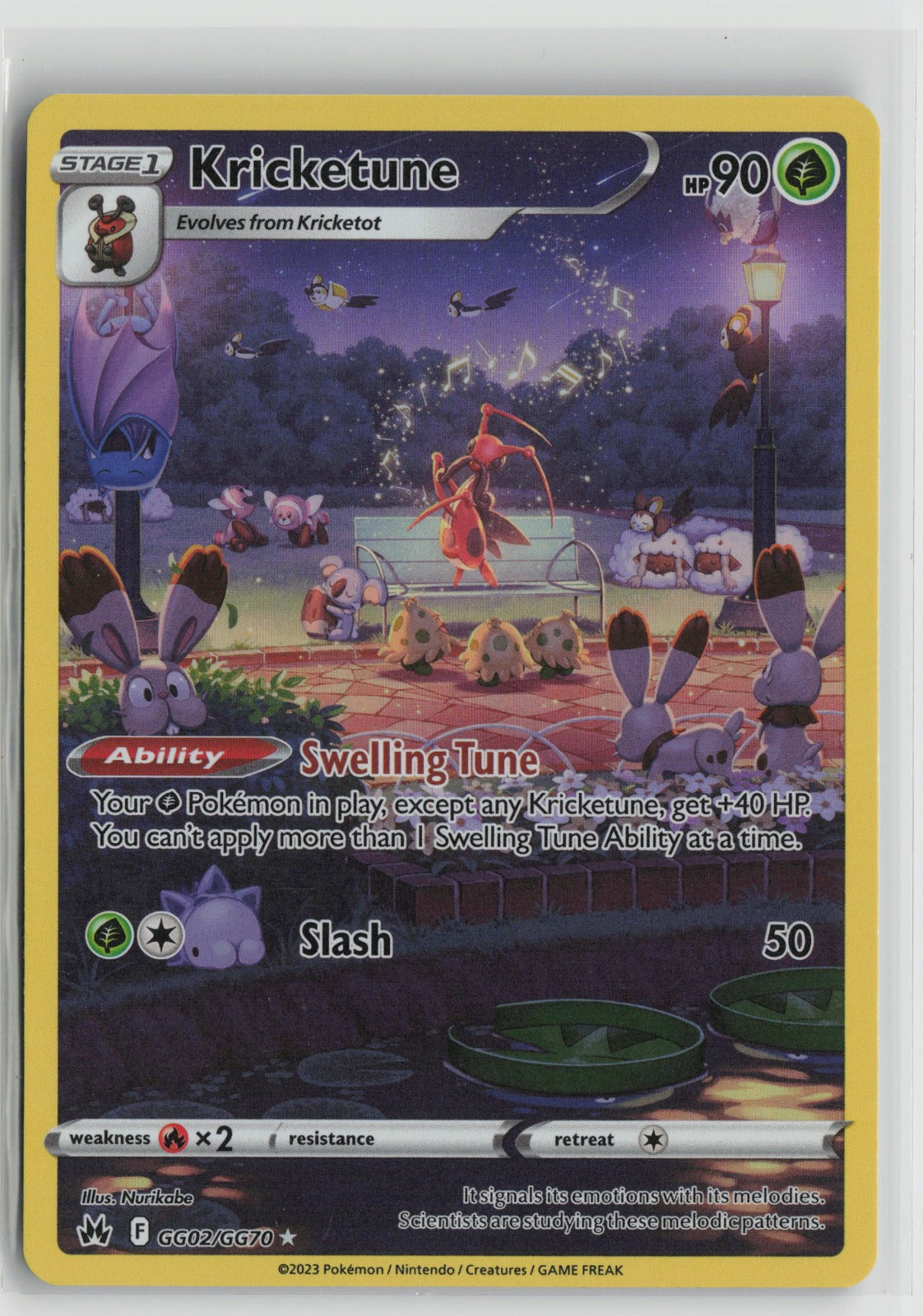 Kricketune Ultra Rare Holo CRZ:GG GG02/GG70 NM