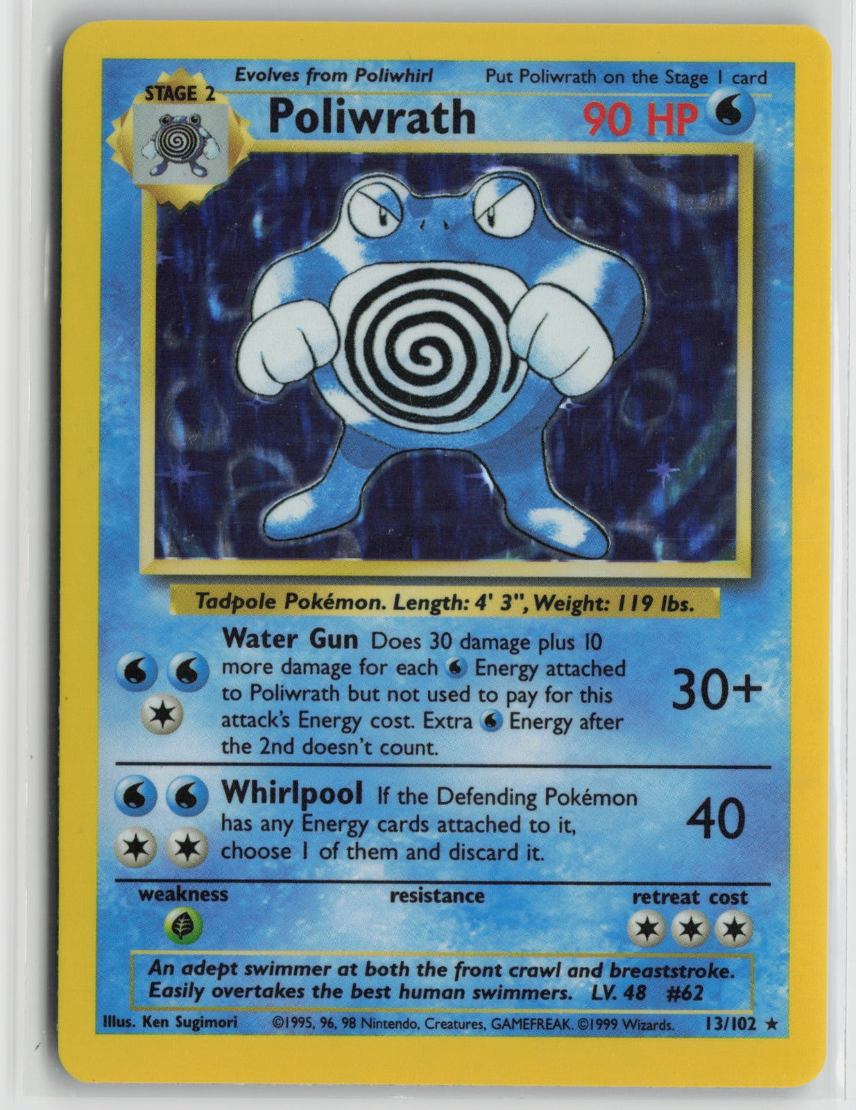 Poliwrath Holo Rare BS 013/102 LP