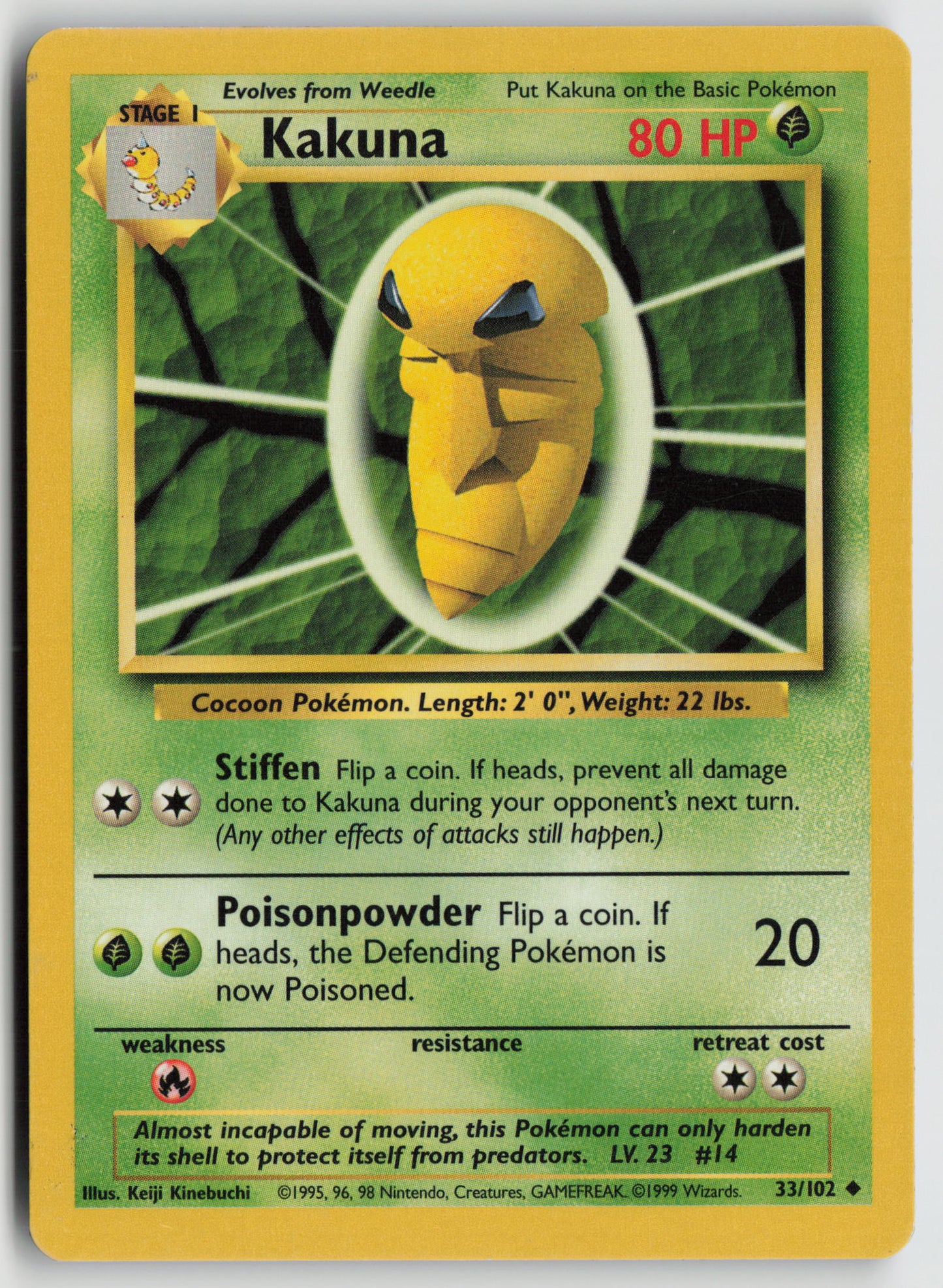 Kakuna Uncommon Base Set 033/102 MP