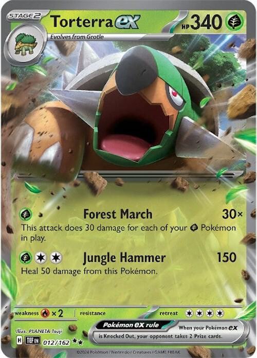 Torterra ex Double Rare Holo TEF 012/162 NM