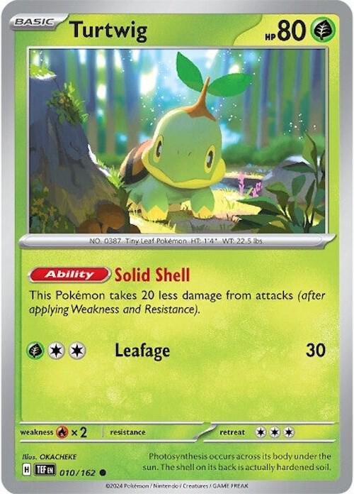 Turtwig Common Reverse Holo TEF 010/162 NM
