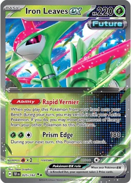 Iron Leaves ex Double Rare Holo TEF 025/162 NM