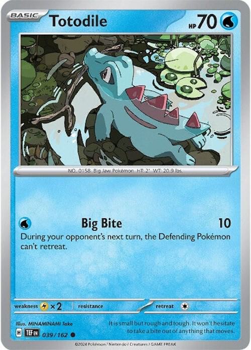 Totodile Common Reverse Holo TEF 039/162 NM