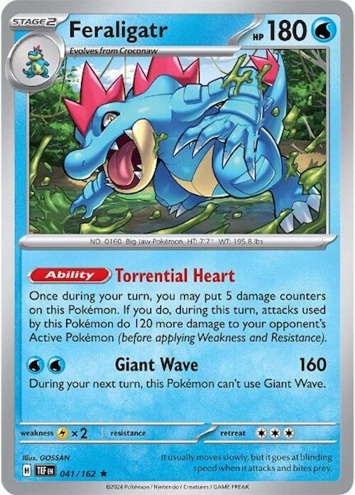 Feraligatr Rare Holo TEF 041/162 NM