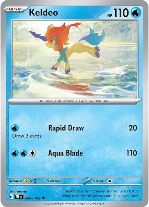 Keldeo Uncommon Regular TEF 044/162 NM