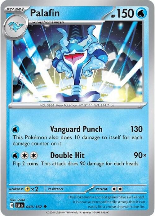 Palafin Uncommon Reverse Holo TEF 049/162 NM