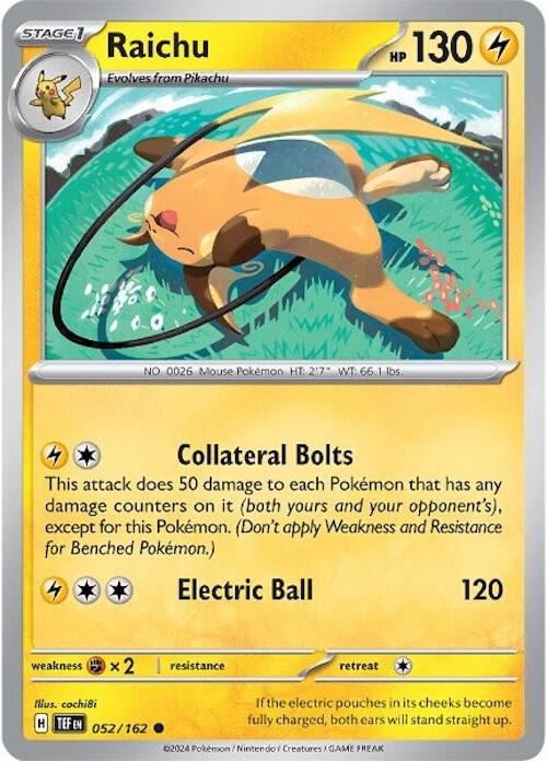 Raichu Common Regular TEF 052/162 NM