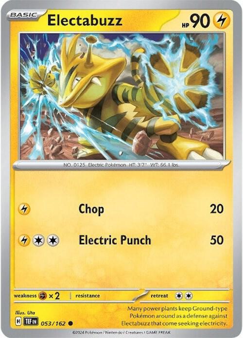 Electabuzz Common Reverse Holo TEF 053/162 NM