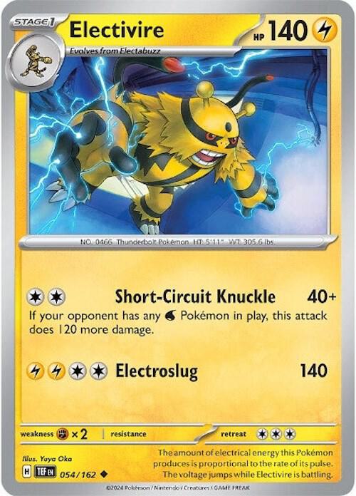 Electivire Uncommon Reverse Holo TEF 054/162 NM