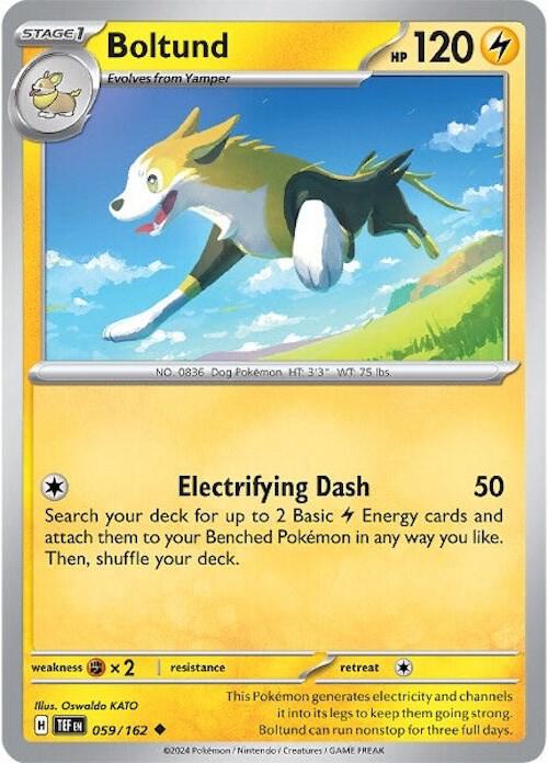 Boltund Uncommon Reverse Holo TEF 059/162 NM
