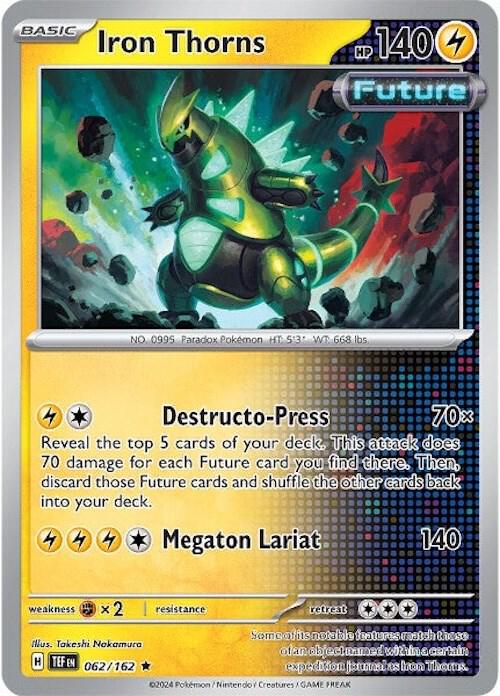 Iron Thorns Rare Holo TEF 062/162 NM