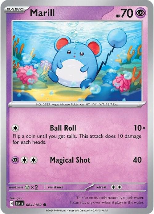 Marill Common Regular TEF 064/162 NM