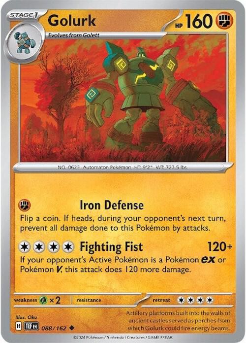 Golurk Uncommon Regular TEF 088/162 NM