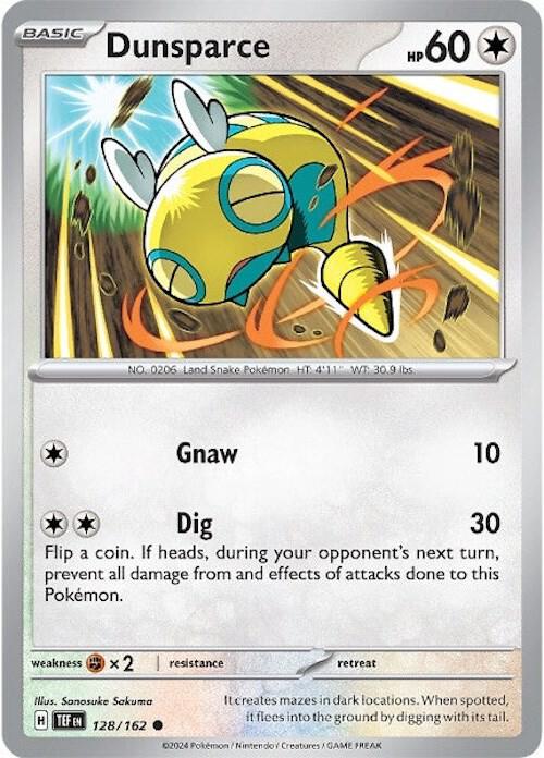 Dunsparce Common Regular TEF 128/162 NM