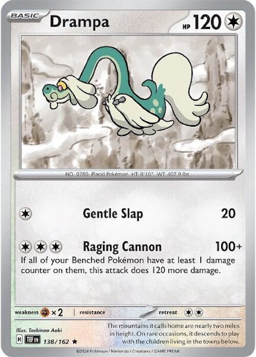 Drampa Rare Holo TEF 138/162 NM