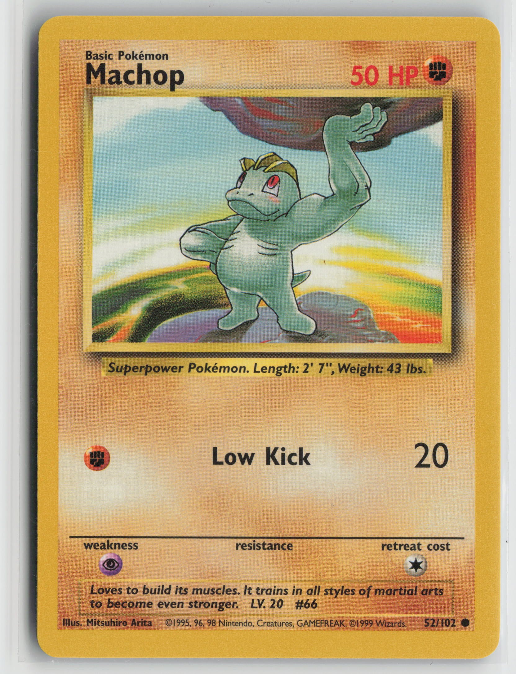 Machop Common Base Set 052/102 NM