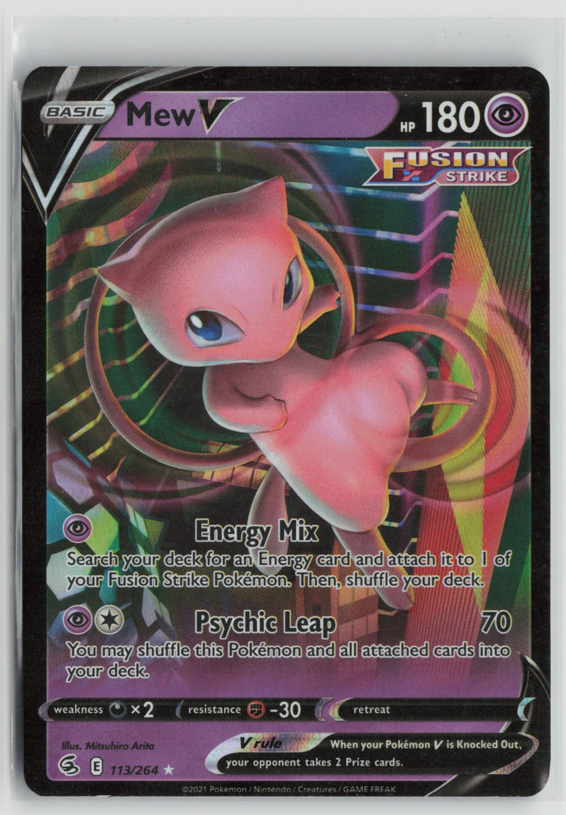 Mew V Ultra Rare Holo SWSH08 113/264 NM
