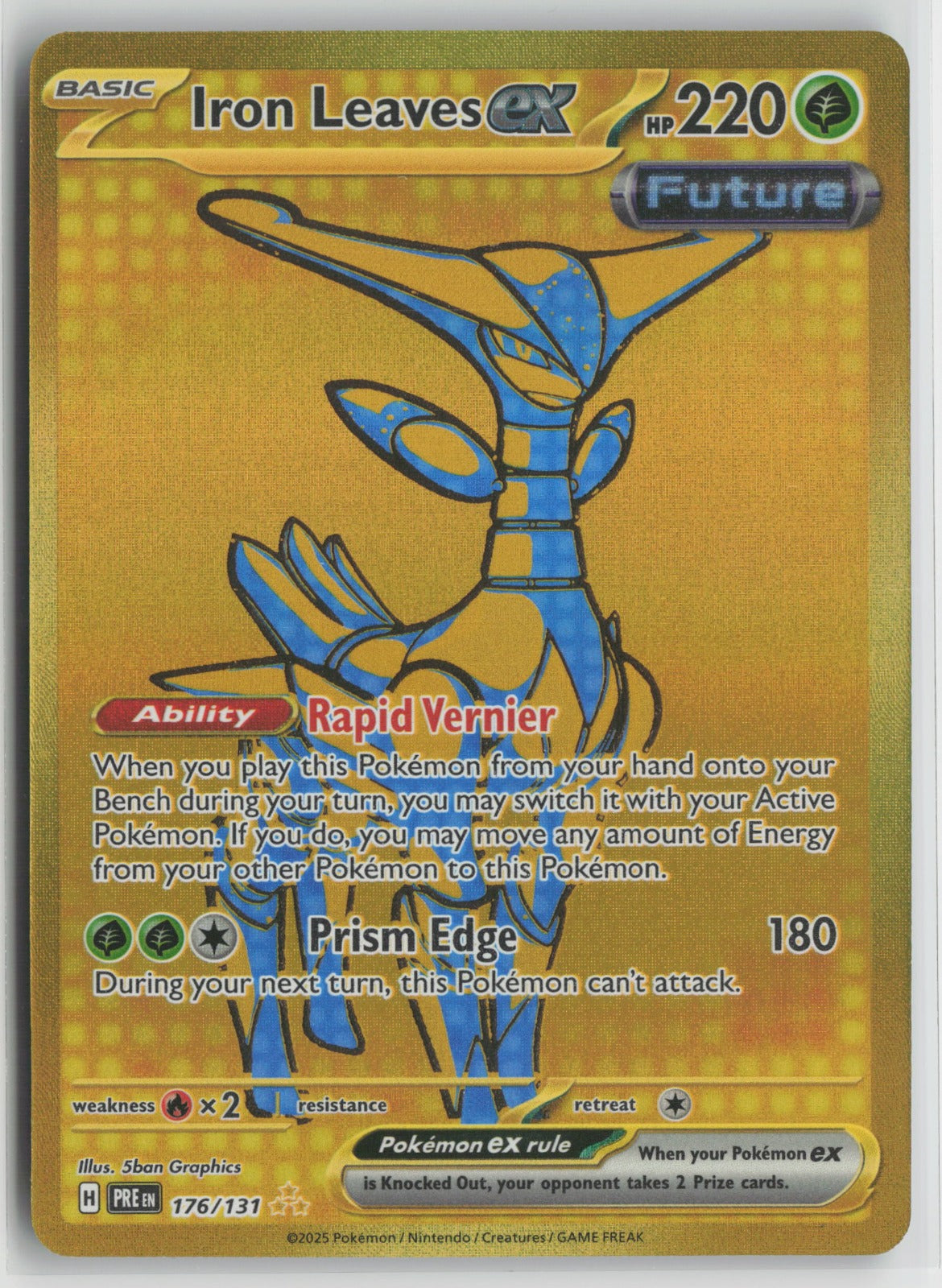 Iron Leaves ex Hyper Rare Holo PRE 176/131 NM