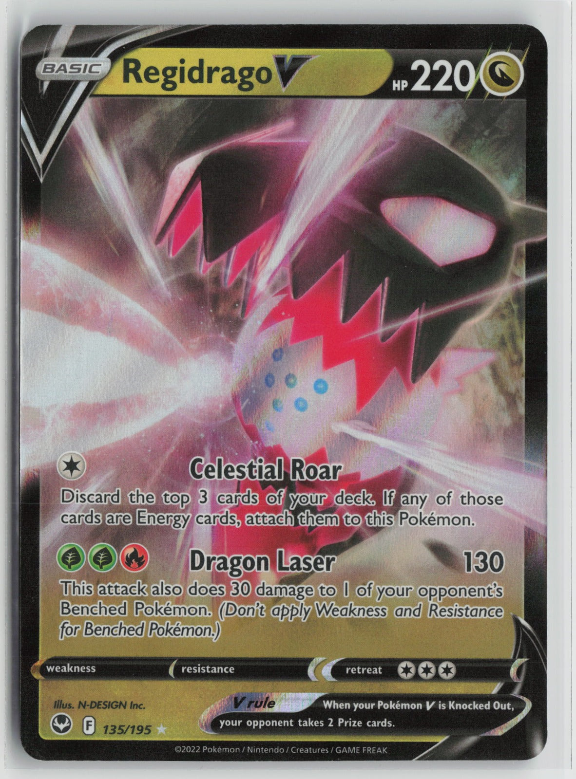 Regidrago V Ultra Rare Holo SWSH12 135/195 NM