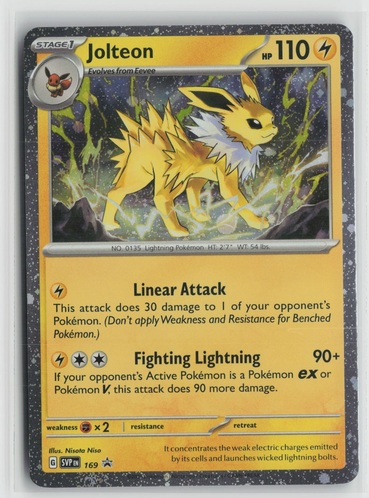 Jolteon - (Cosmos Holo) Rare Holo SVP 169 NM
