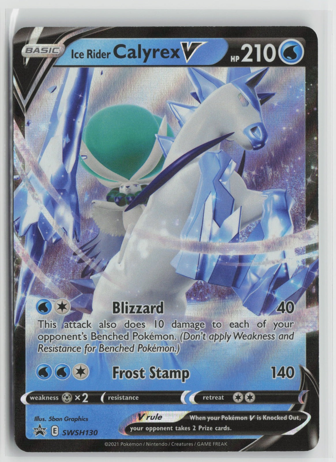 Ice Rider Calyrex V - Promo Holo SWSD SWSH130 NM