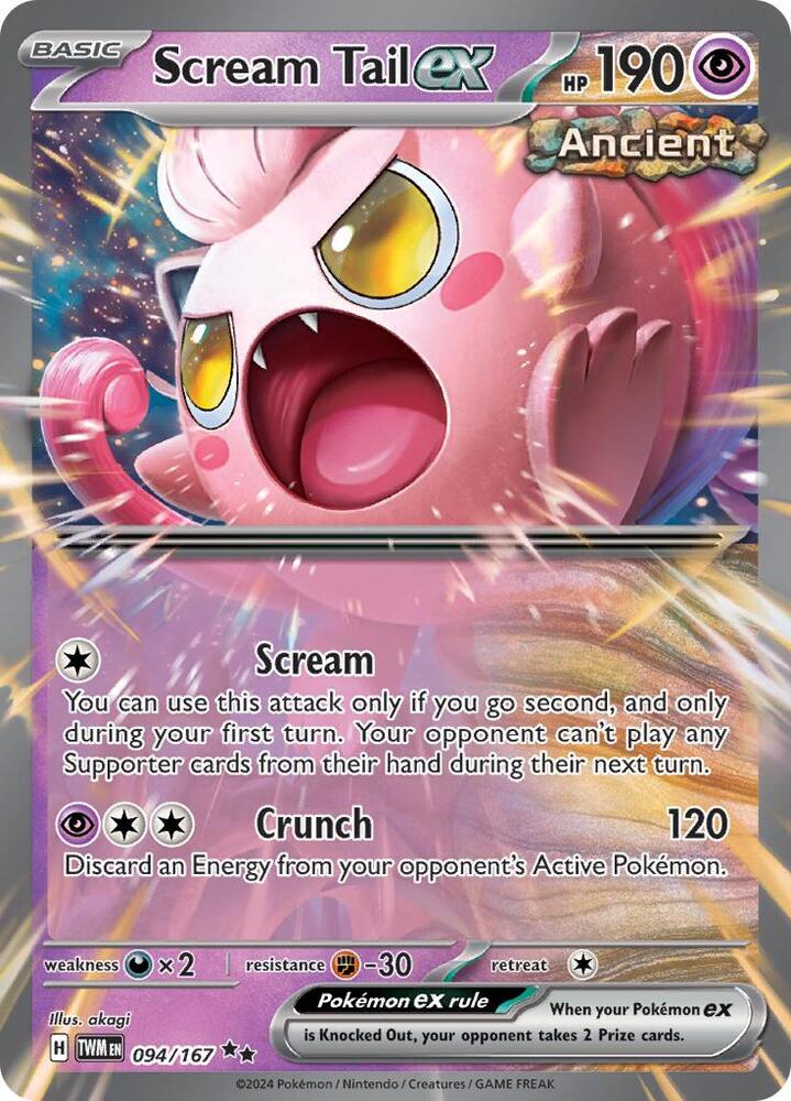 Scream Tail ex Double Rare Holo TWM 094/167 NM