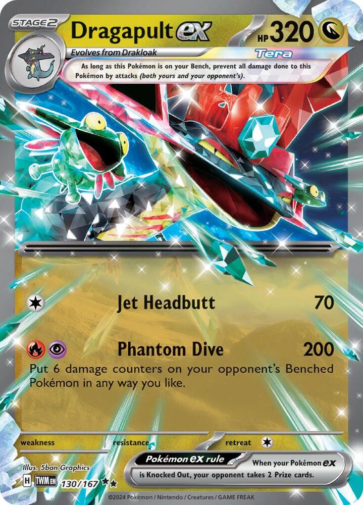 Dragapult ex Double Rare Holo TWM 130/167 NM