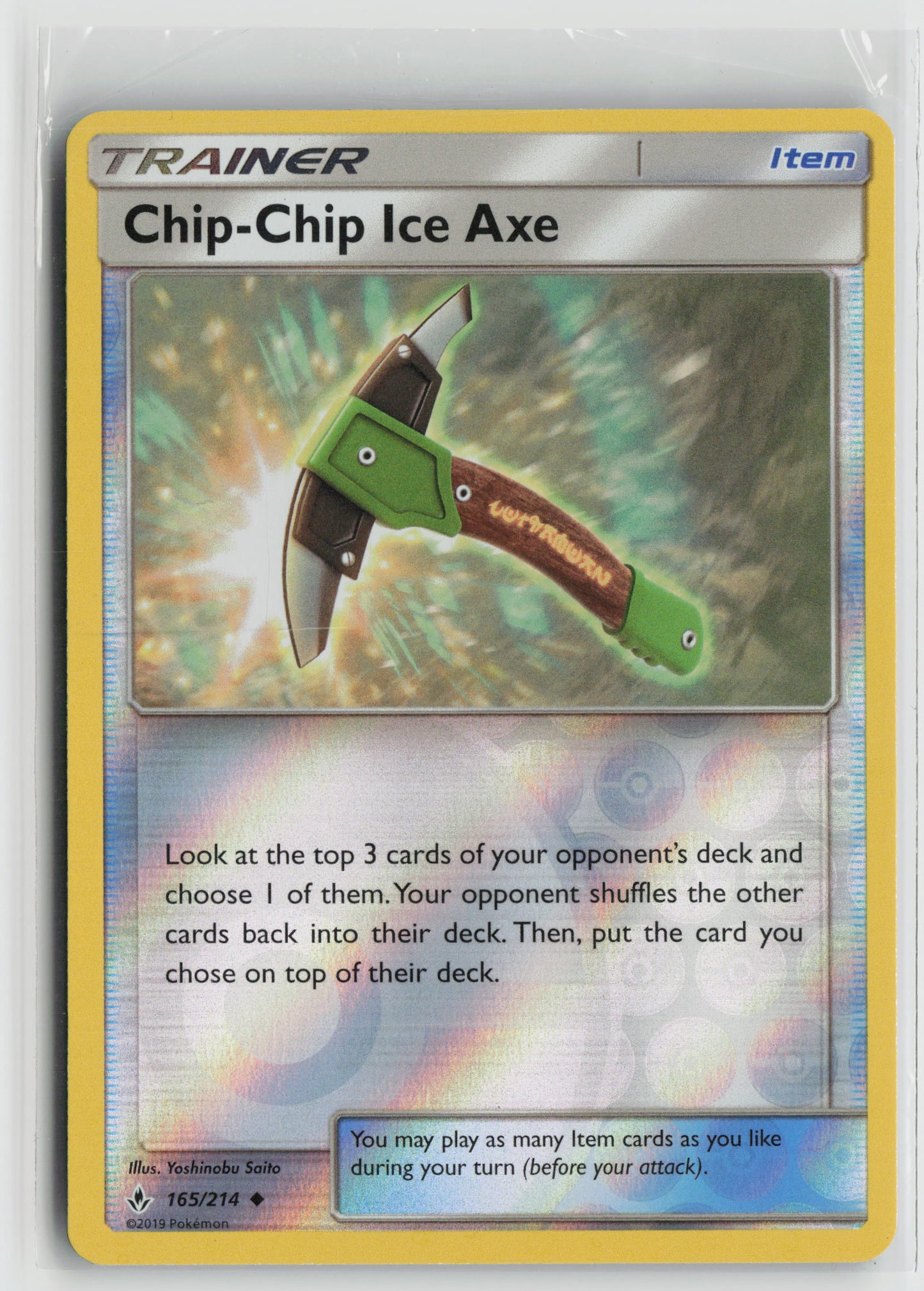 Chip-Chip Ice Axe Uncommon Reverse Holo SM10 165/214 NM