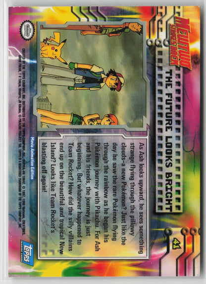Topps The Future Looks Bright Mewtwo Strikes Back #41 LP (Back)