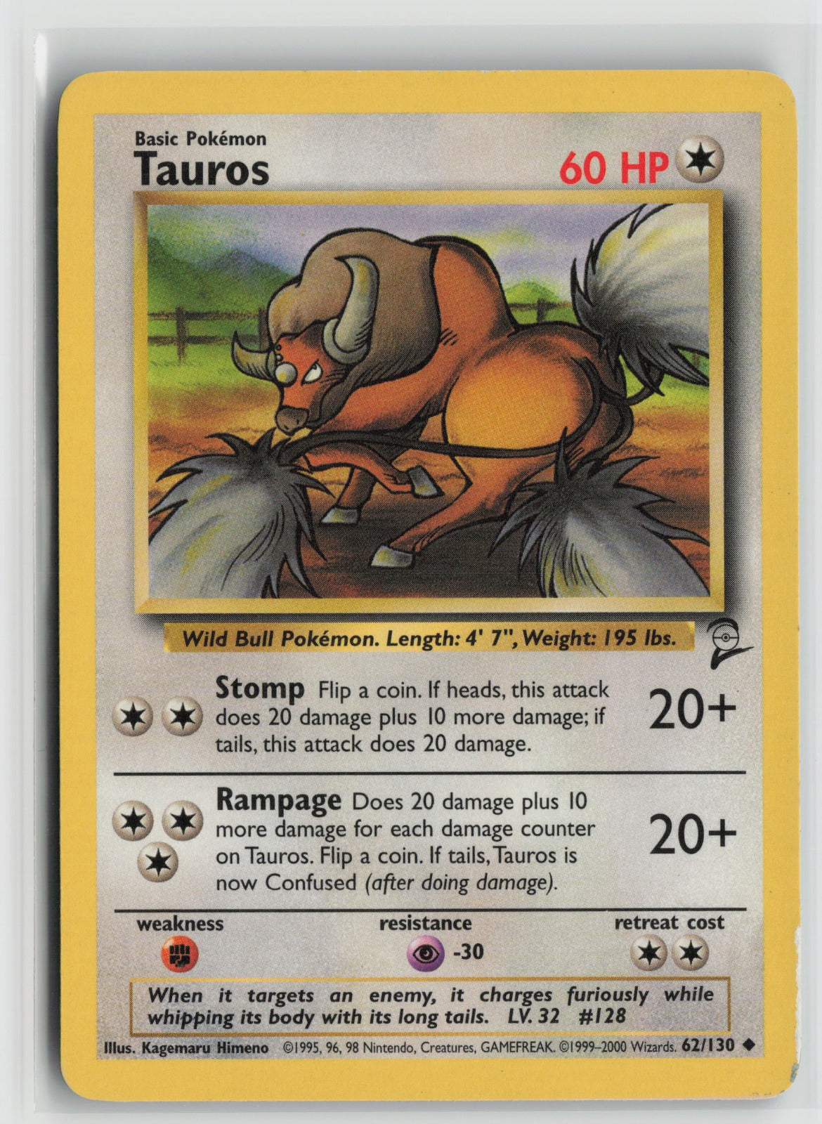Tauros Uncommon BS2 062/130 HP