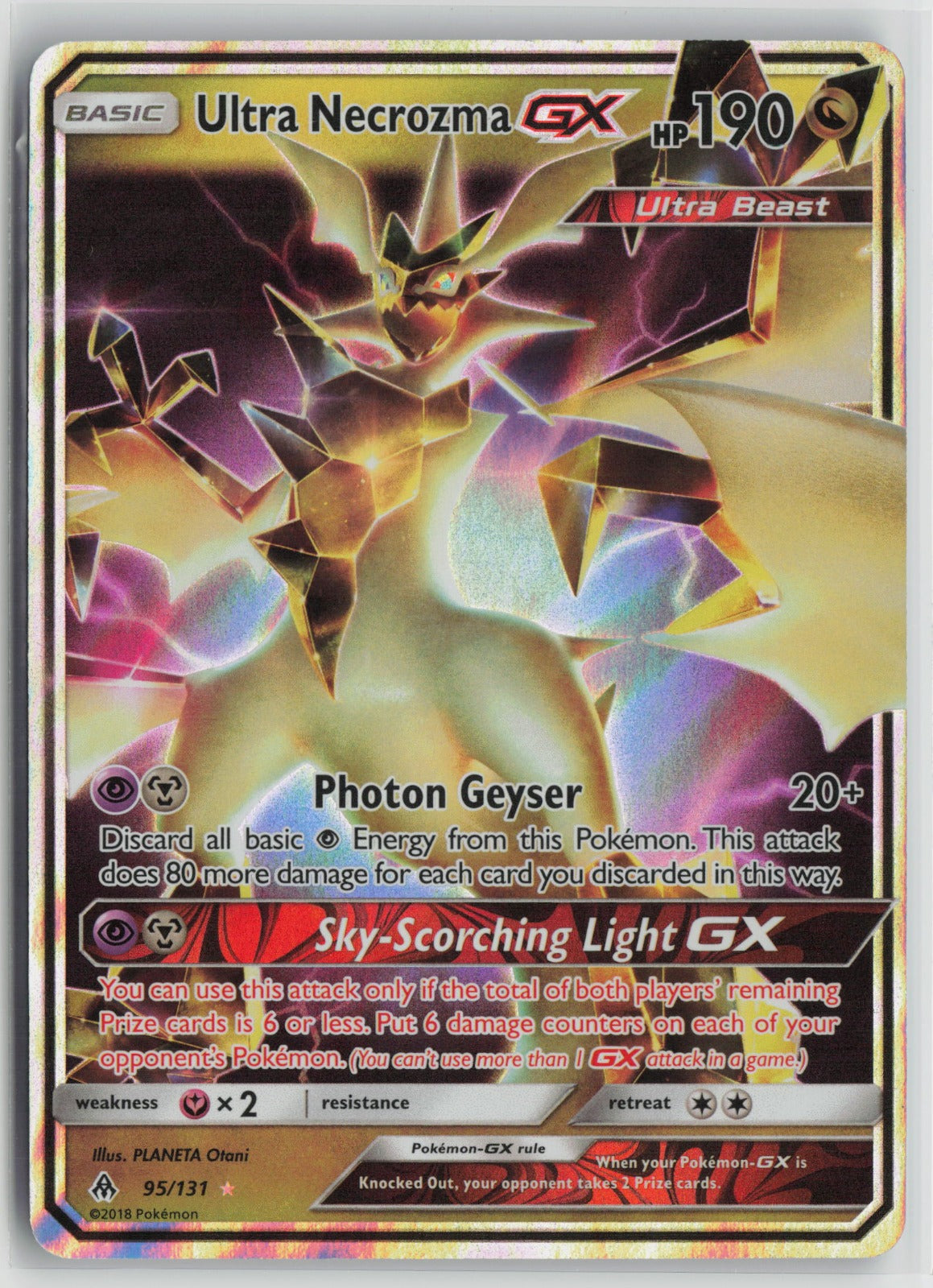 Ultra Necrozma GX Ultra Rare Holo SM06 95/131 NM- B