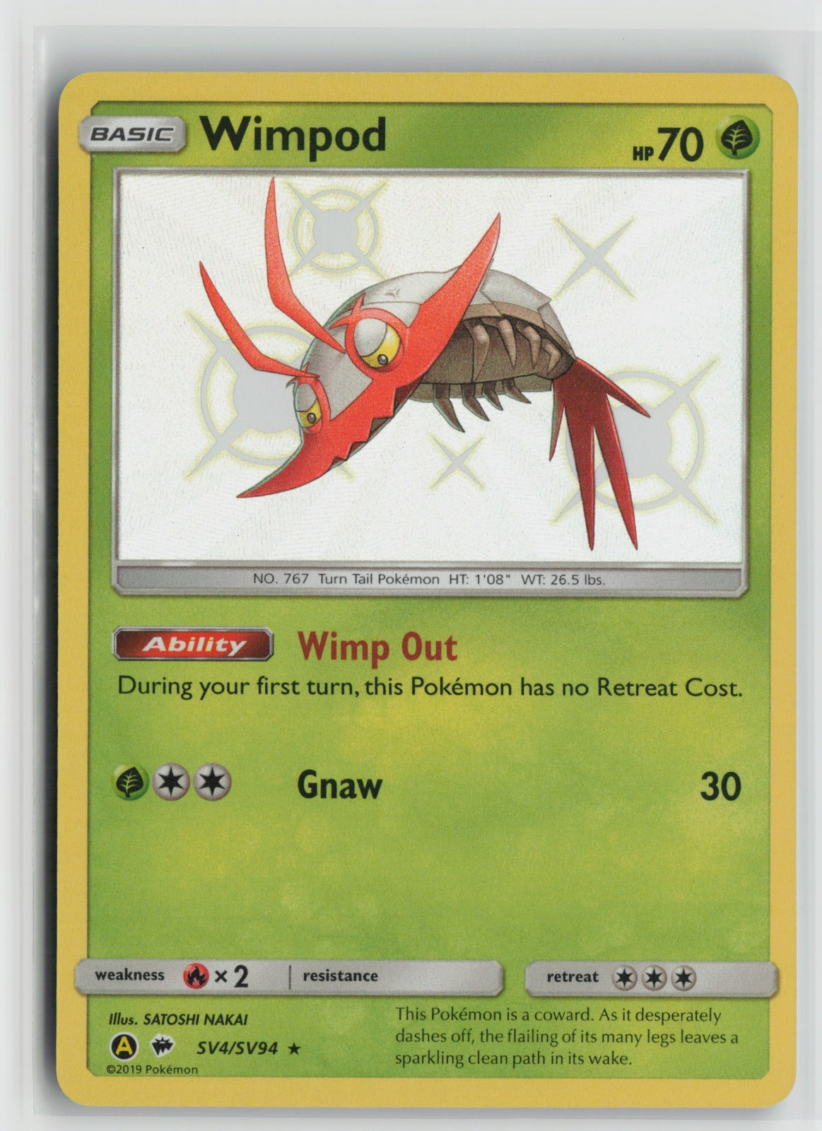 Wimpod Shiny Holo Rare HIF:SV SV4/SV94 NM
