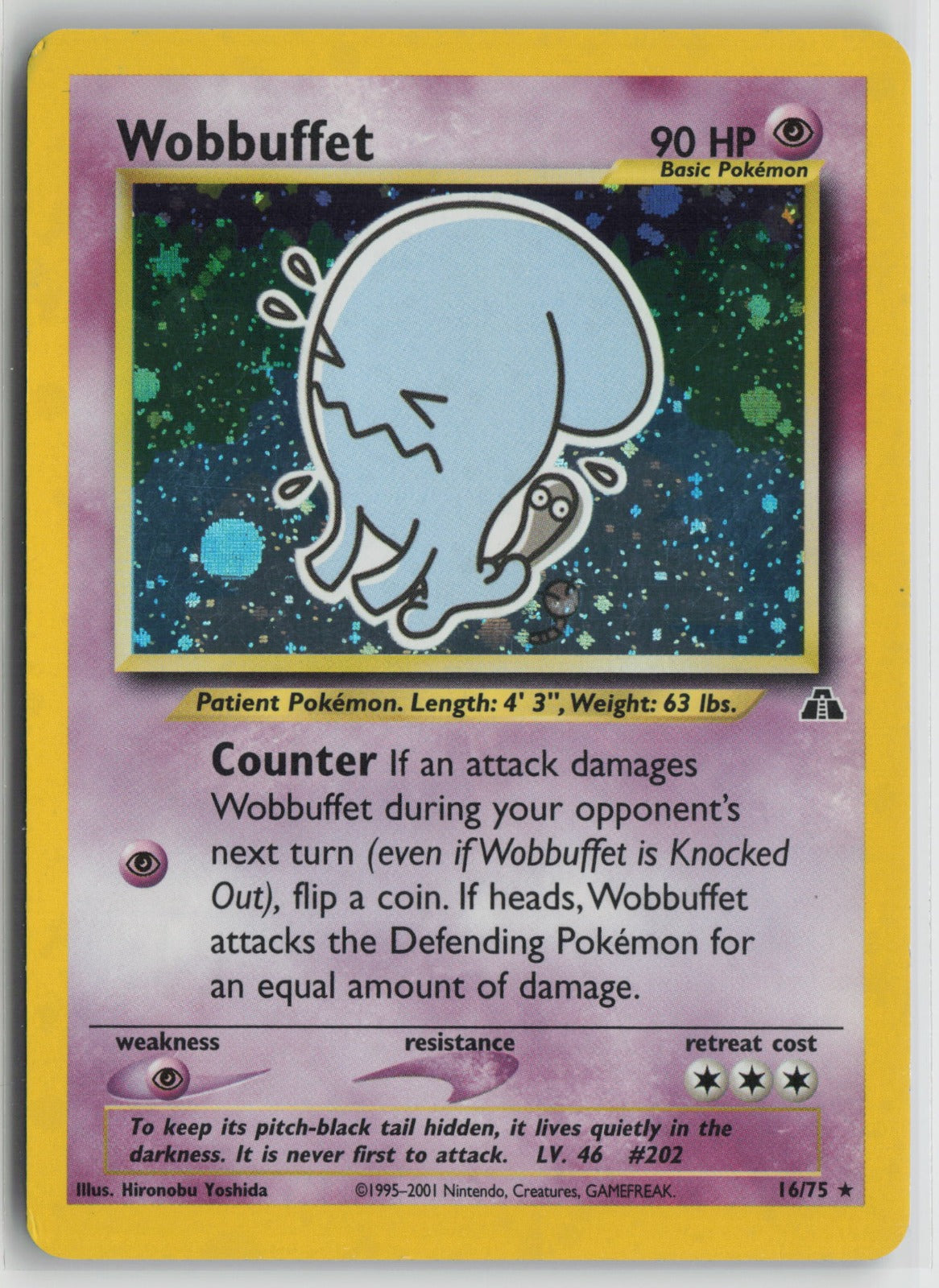 Wobbuffet (16) Holo Rare Unlimited Holo N2 16/75 MP